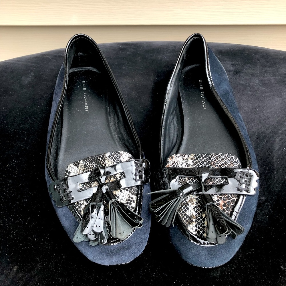 Elie Tahari Snake Skin Flats